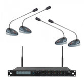 JTS CS-W4 Conference Drahtloses Schwanenhalsmikrofonsystem 4-Wege-Desktop